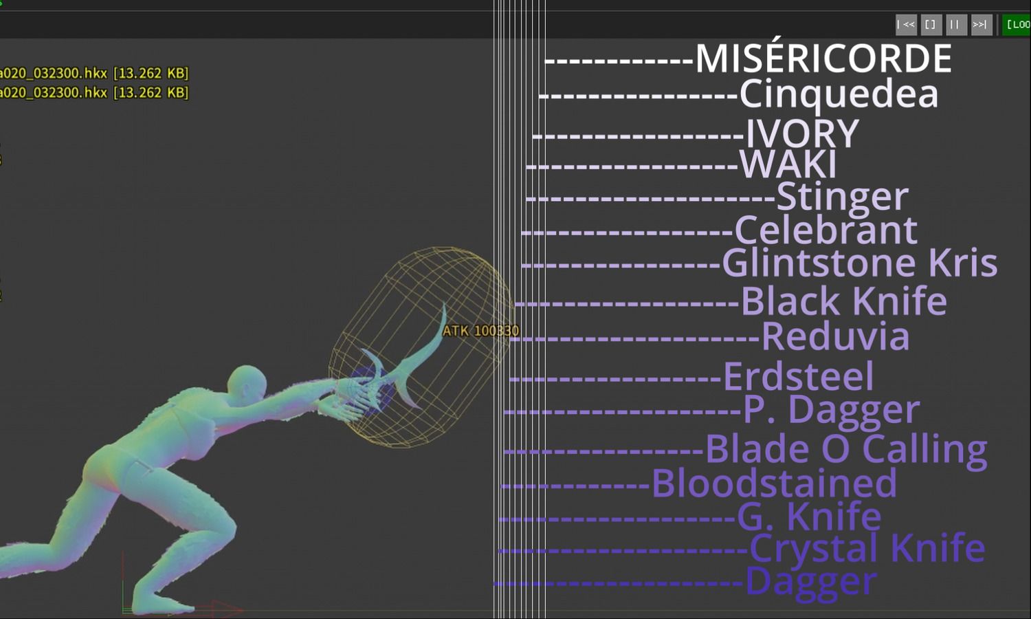 Dagger Weapon Range