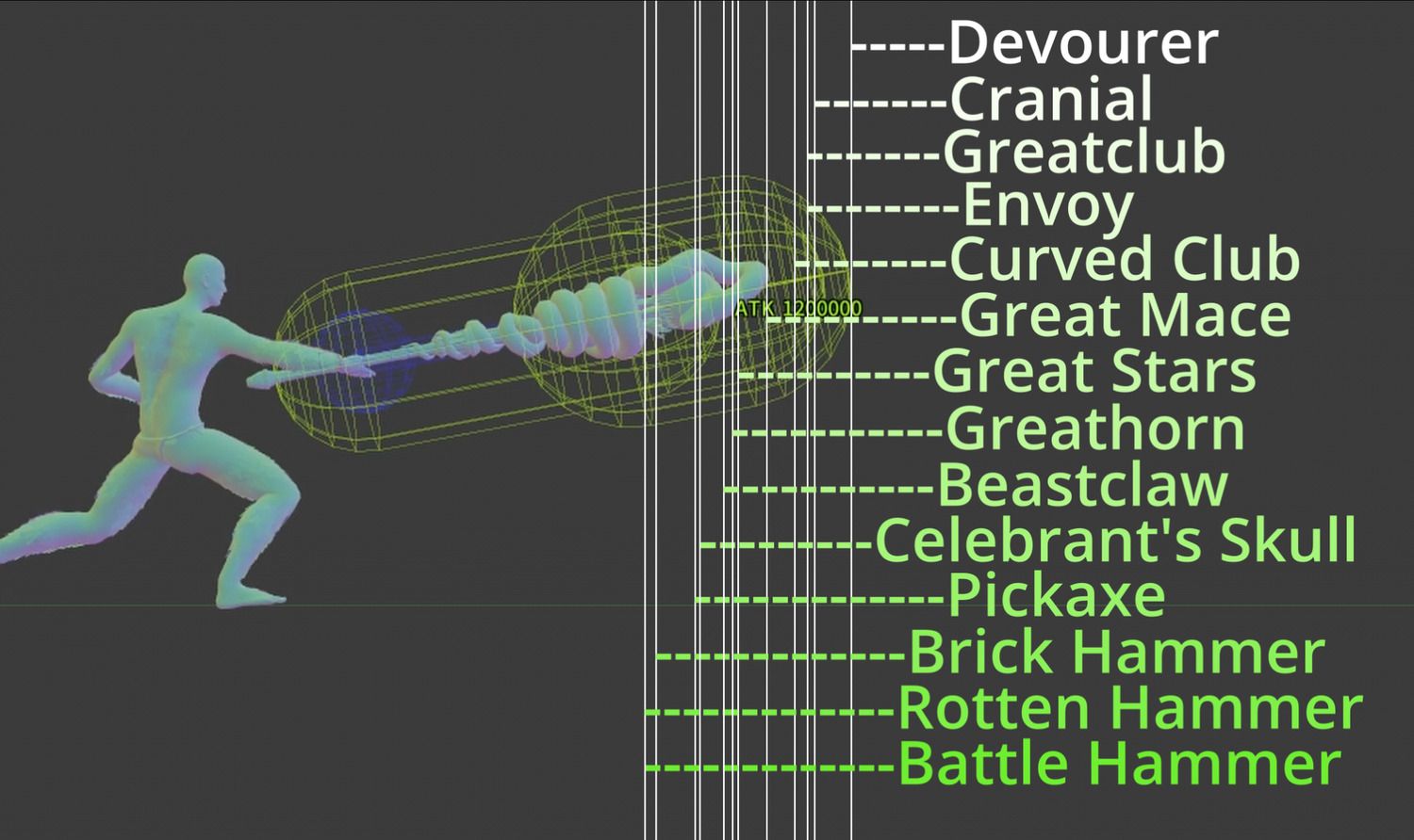 Great Hammer Weapon Range