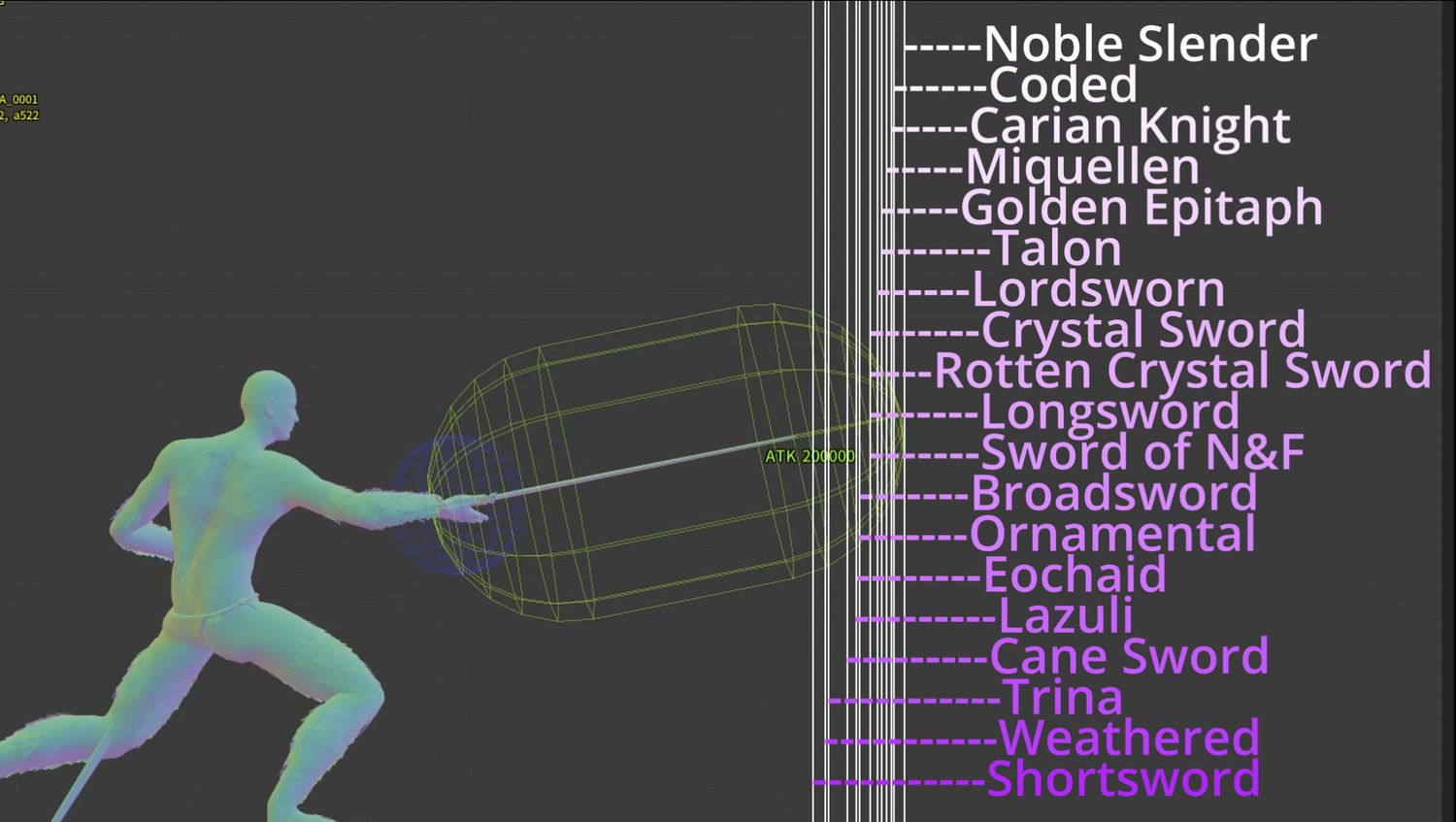 Straight Sword Weapon Range